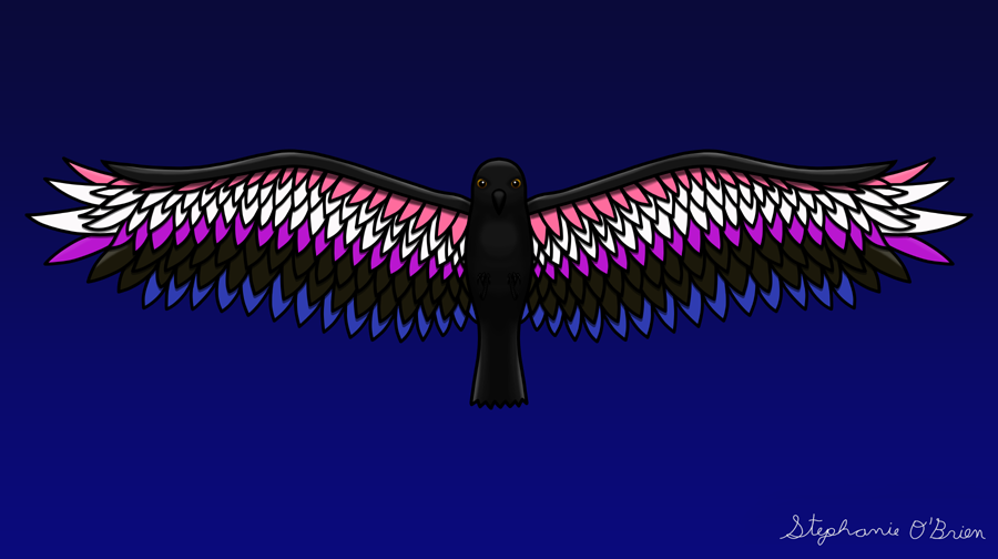 Fly With Pride, Raven Series - Genderfluid