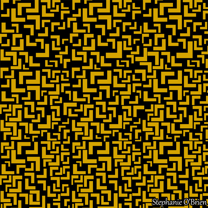 Staticky gold glitches in a black void.