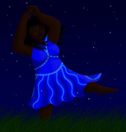 Beautiful Black woman dancing
