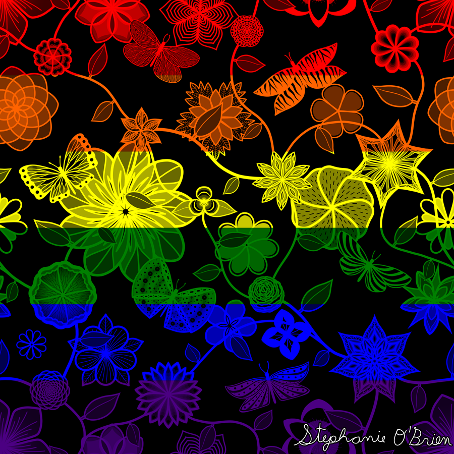 Butterfly Garden, Pride Flag Series - LGBTQ
