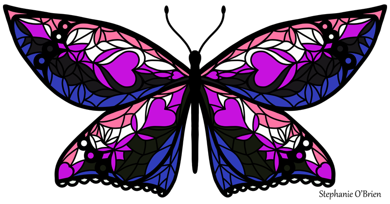 Butterfly pride flag - Genderfluid