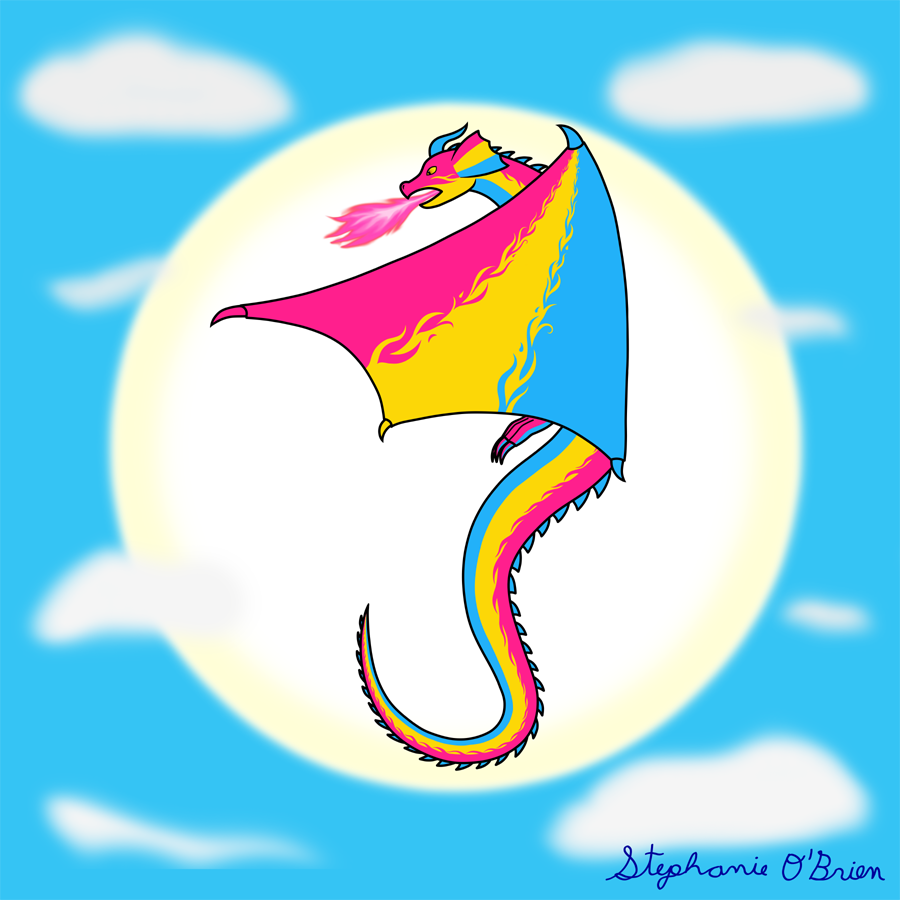 Fly With Pride, Dragon Series - Pansexual