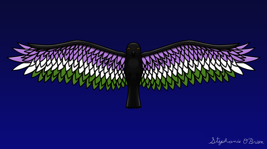 Fly With Pride, Raven Series - Genderqueer