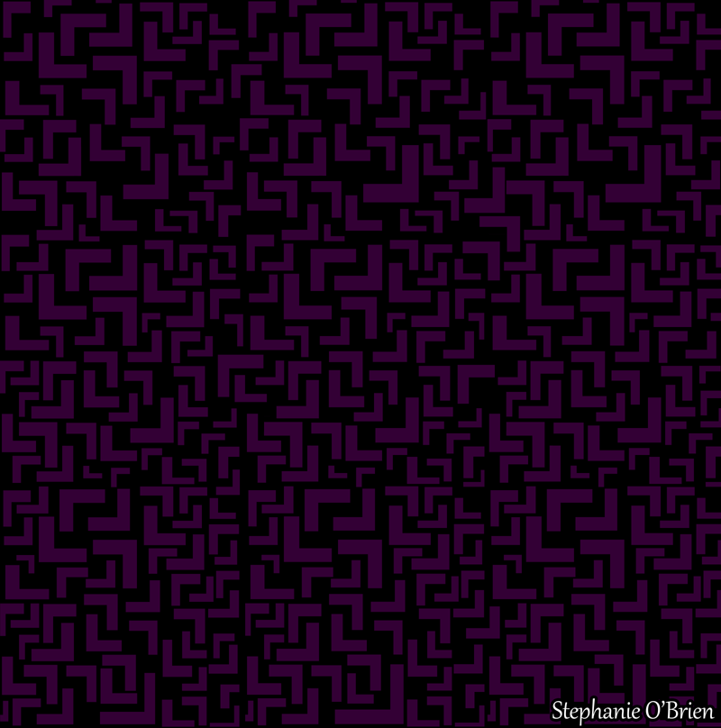 Staticky purple glitches in a black void.